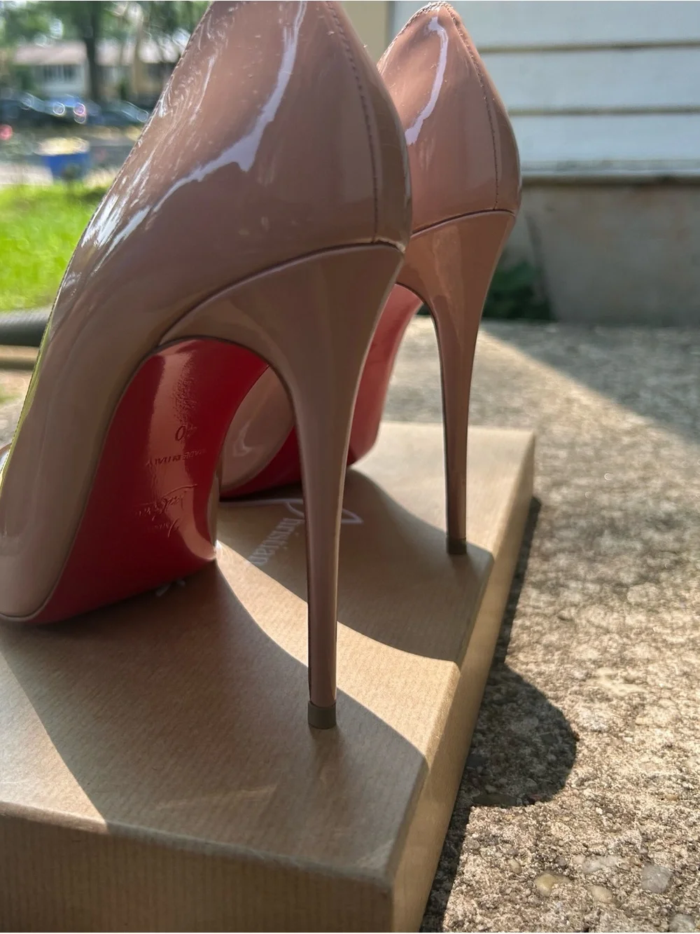 Christian Louboutin Blush Patent Pigalle Pumps